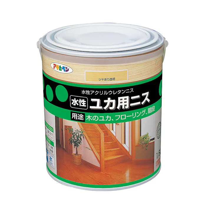 水性 ユカ用ニス ツヤあり透明 1.6L