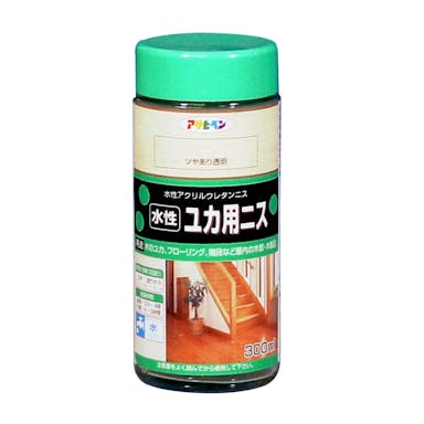 アサヒペン 水性 ユカ用ニス ツヤあり透明 300ml