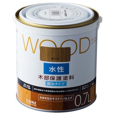 WOOD 水性木部保護塗料 0.7L オーク
