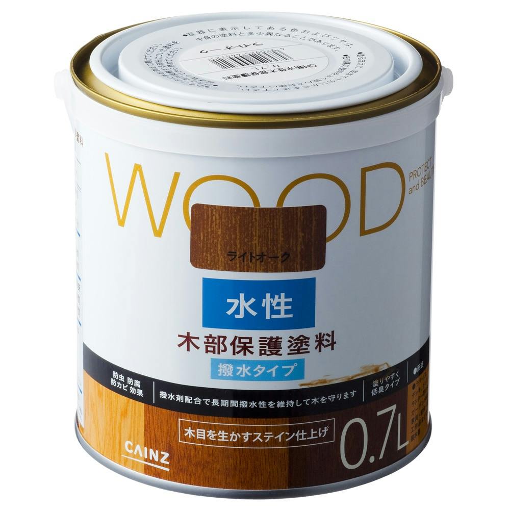 WOOD 水性木部保護塗料 ライトオーク 0.7L | 塗料（ペンキ）・塗装
