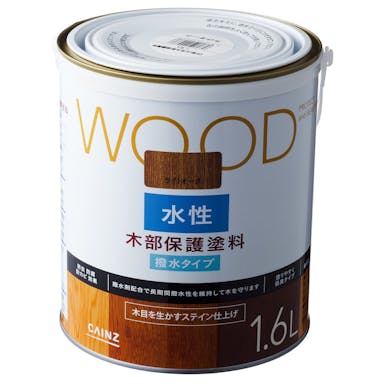 WOOD 水性木部保護塗料 ライトオーク 1.6L