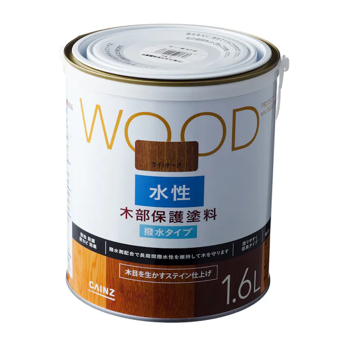 カインズ WOOD 水性 木部保護塗料 ライトオーク 1.6L