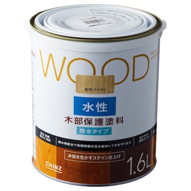 WOOD 水性木部保護塗料 透明 1.6L