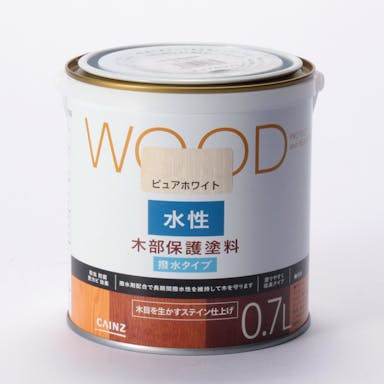 WOOD 水性木部保護塗料 0.7L ピュアホワイト