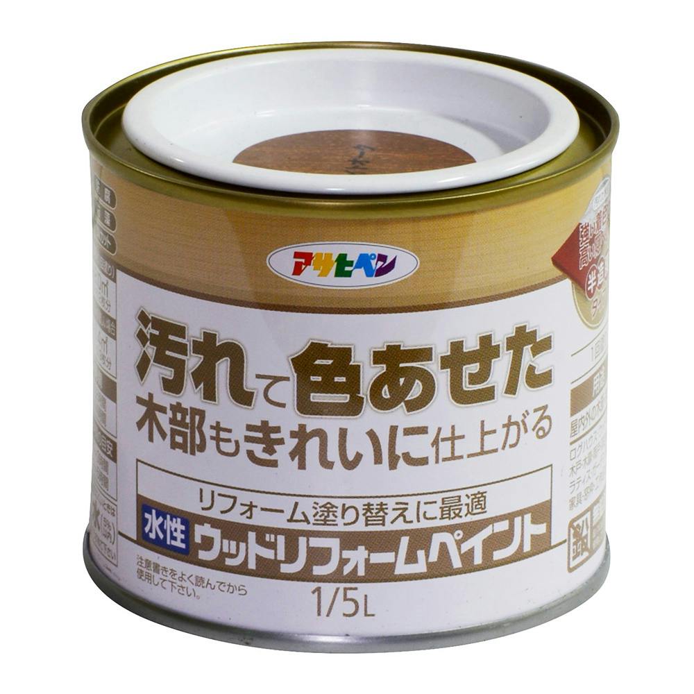 アサヒペン 水性ウッドリフォームペイント ライトオーク 1/5L | 塗料