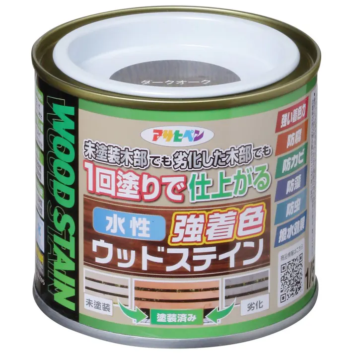 水性強着色ウッドステイン ダークオーク 1/5L