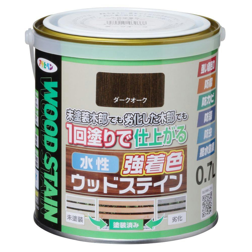 水性強着色ウッドステイン ダークオーク 0.7L 木部塗料 水性強着色ウッドステイン ダークオーク 0.7L 木部塗料