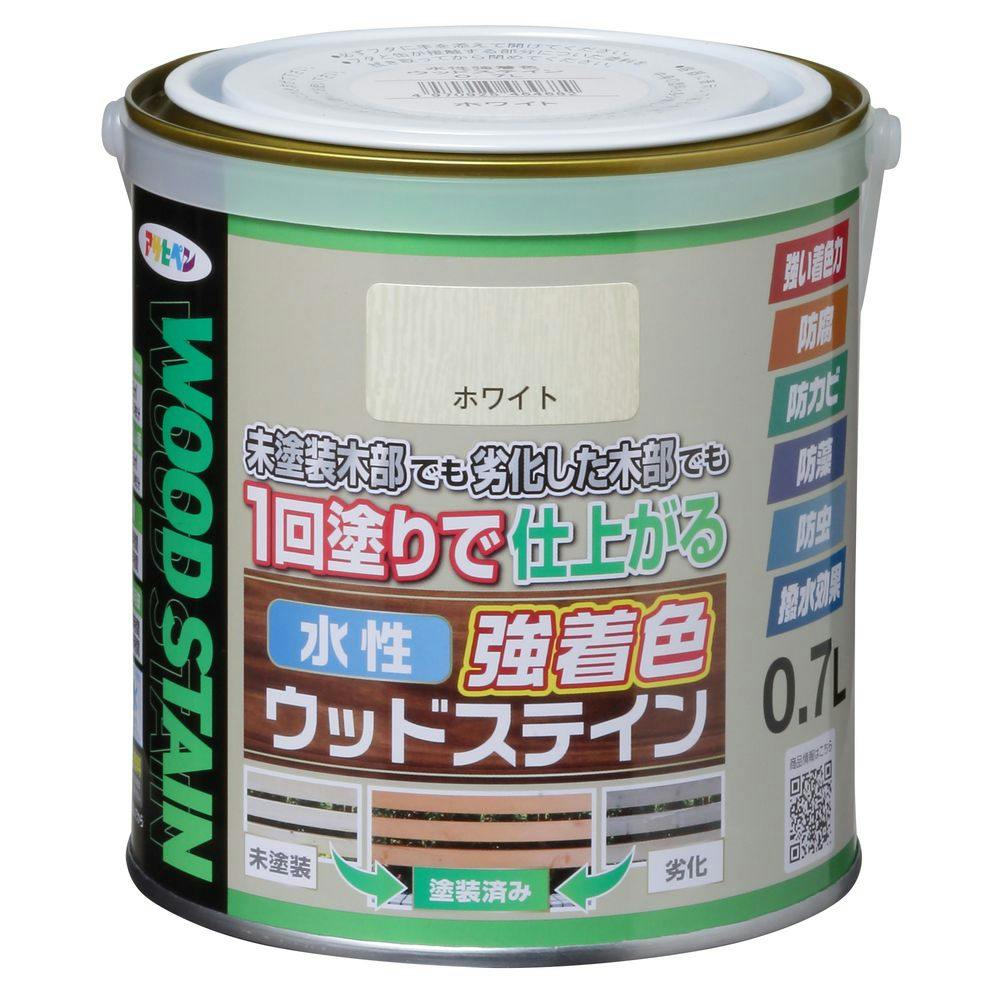 水性強着色ウッドステイン ホワイト 0.7L 木部塗料 水性強着色ウッドステイン ホワイト 0.7L 木部塗料