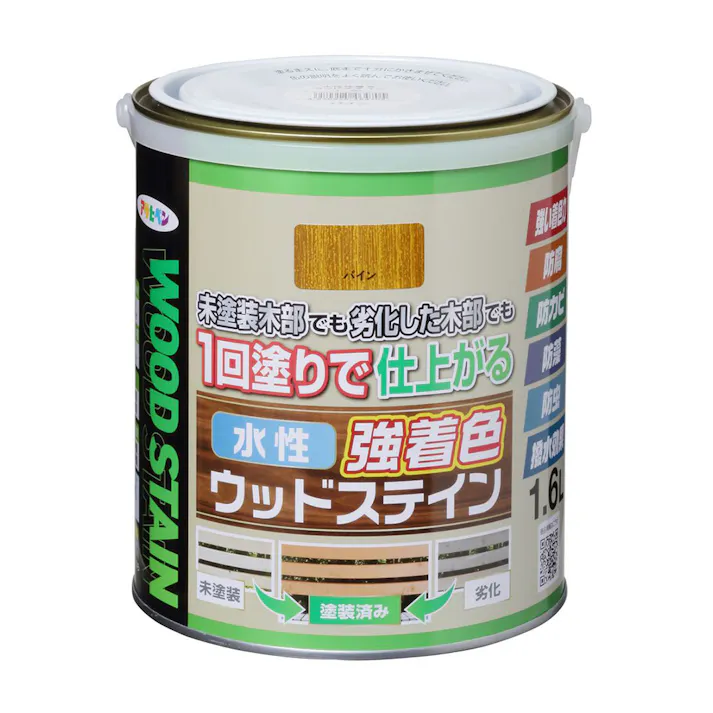 水性強着色ウッドステイン パイン 1.6L
