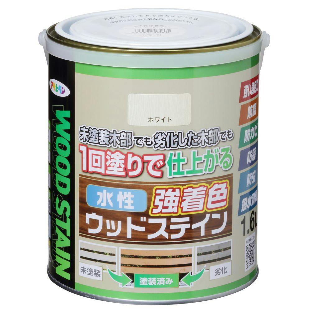 水性強着色ウッドステイン ホワイト 1.6L 木部塗料 水性強着色ウッドステイン ホワイト 1.6L 木部塗料