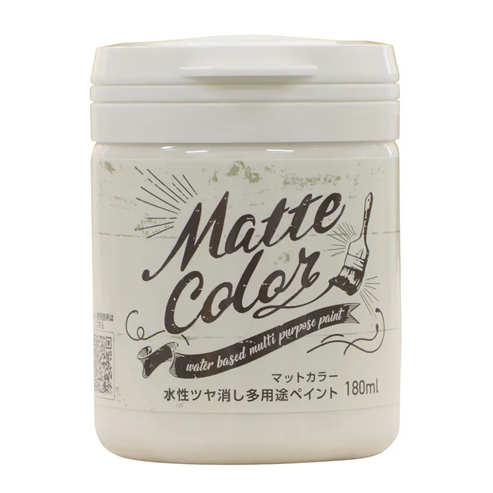 水性ツヤ消し多用途 ペイントマットカラー アイスホワイト 180ml