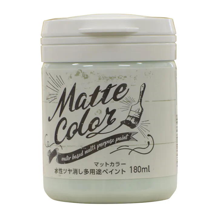 水性ツヤ消し多用途 ペイントマットカラー ミントシャーベット 180ml