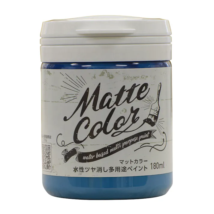 水性ツヤ消し多用途 ペイントマットカラー ピーコックブルー 180ml