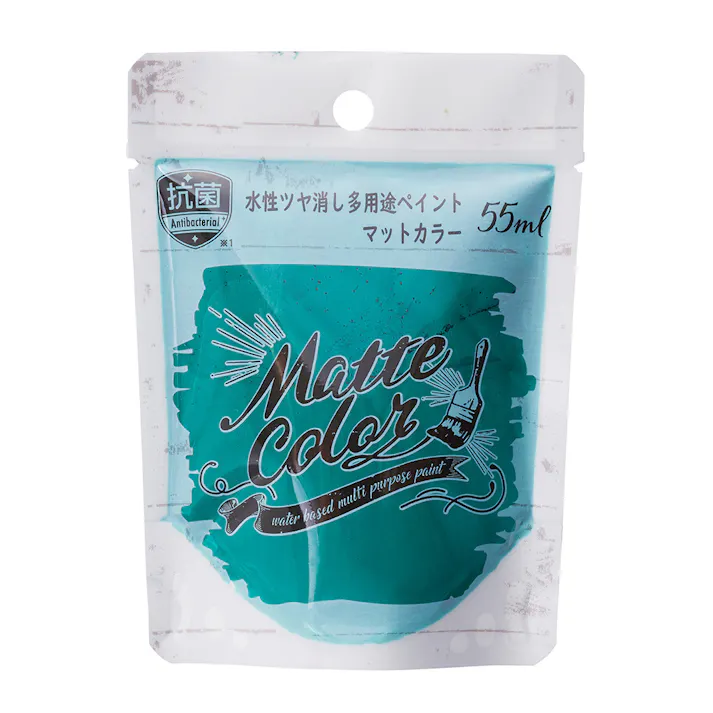 水性ツヤ消し多用途ペイントマットカラー ビリヤードグリーン 55ml