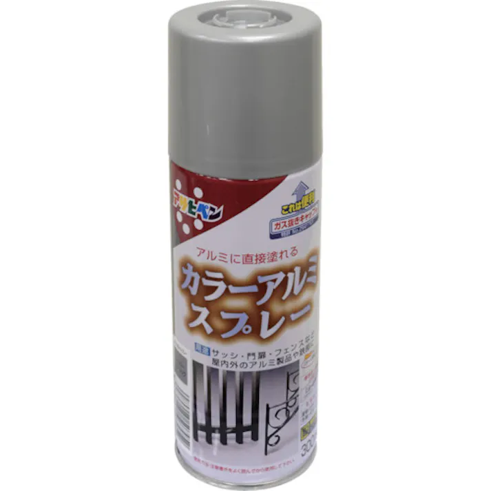【CAINZ-DASH】アサヒペン ラッカースプレー カラーアルミスプレー 300ml 白 507891【別送品】