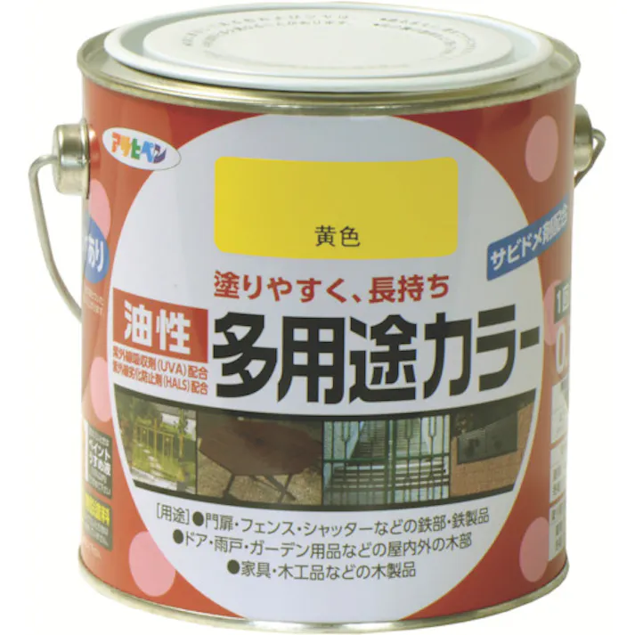 【CAINZ-DASH】アサヒペン 油性多用途カラー 0.7L 黄色 536822【別送品】