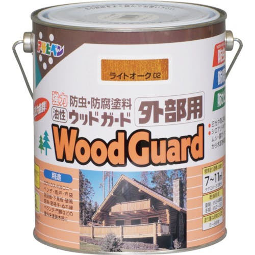 アサヒペン ウッドガード外部用 1.6L ライトオーク 546159 建物用塗料(油性) アサヒペン ウッドガード外部用 1.6L ライトオーク 546159 建物用塗料(油性)