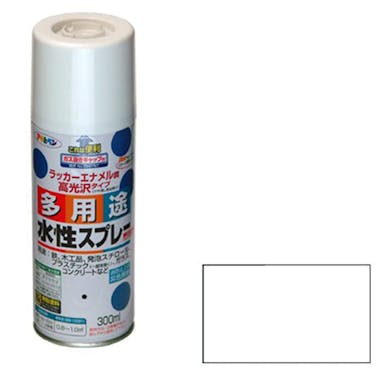 アサヒペン 多用途水性スプレー ツヤ消し白 300ml(販売終了)