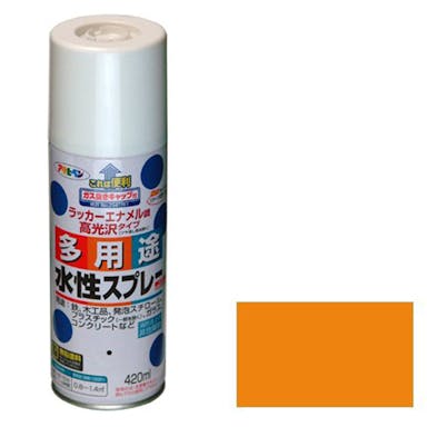 アサヒペン 多用途水性スプレー オレンジ 420ml(販売終了)