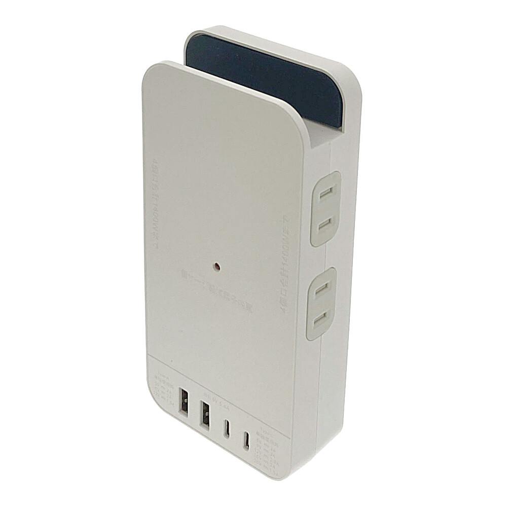 AC4口 USB4口 フラット壁タップ (PD30W) | AVパーツ 通販