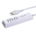 オーム電機 モバイル充電タップ USB5個口 1.5m SMP-U55D3-W 00-1260