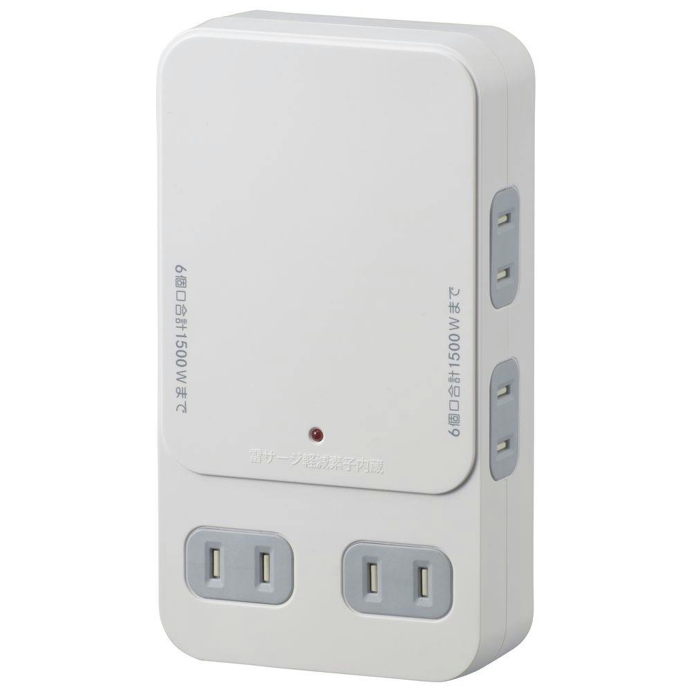 増設用壁タップ 6個口 HS-AK6B-W | AVパーツ 通販 | ホームセンターの