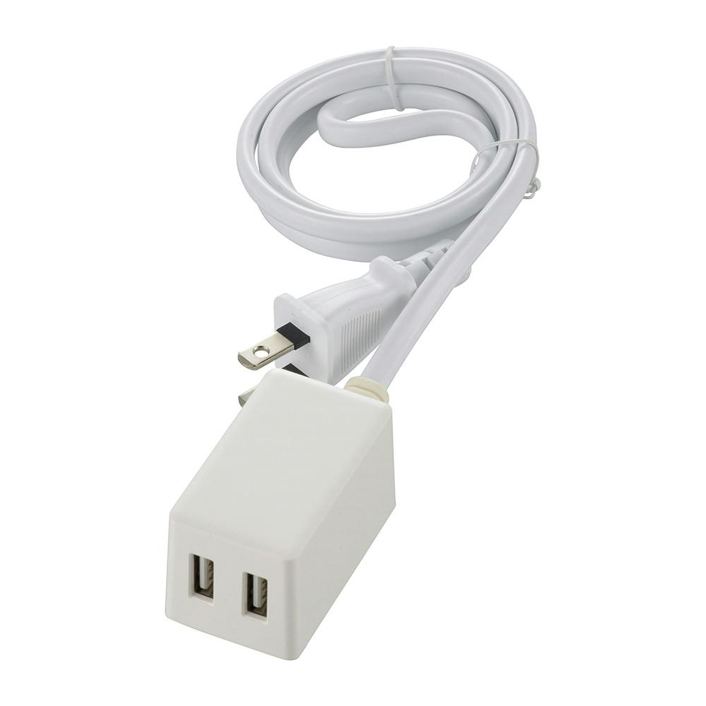 2ポートUSB充電器 1m HS-1MUSB-22 電源ケーブル・延長コード 2ポートUSB充電器 1m HS-1MUSB-22 電源ケーブル・延長コード