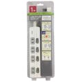 オーム電機 LEDスイッチ 4口タップ 1m アダプター対応 HS-TP41CA-W 00-2141(販売終了)