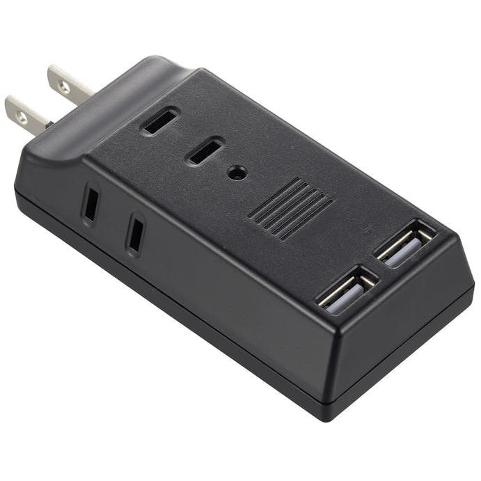 オーム電機 USB電源タップ USB2個口+AC3個口 ブラック HS-TM3U2K3-K 00-5045