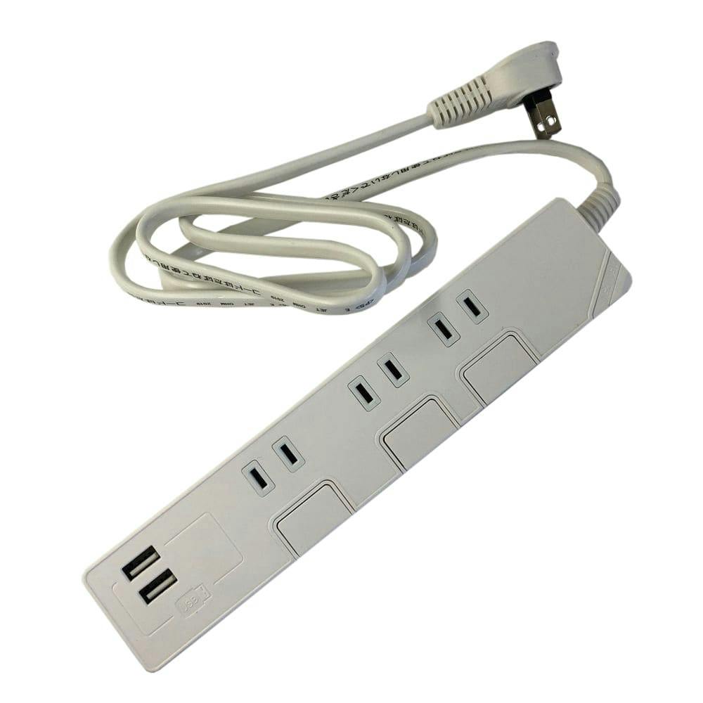 スイッチ付3個口+USB2個口タップ 1m AVパーツ ホームセンター通販【カインズ】