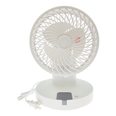 【送料無料】オーム電機 360度 自動首振 羽根径15cm サーキュレーター ホワイト リモコン オフタイマー機能付 4段階 809W-W2
