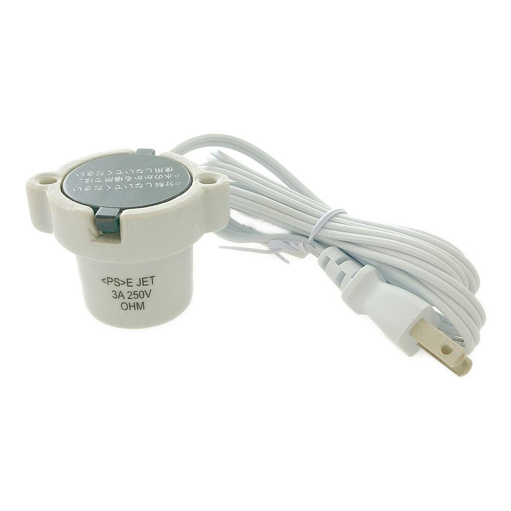 コード付き磁器レセップ E26 中間スイッチ付き 白 1.5mコード HS