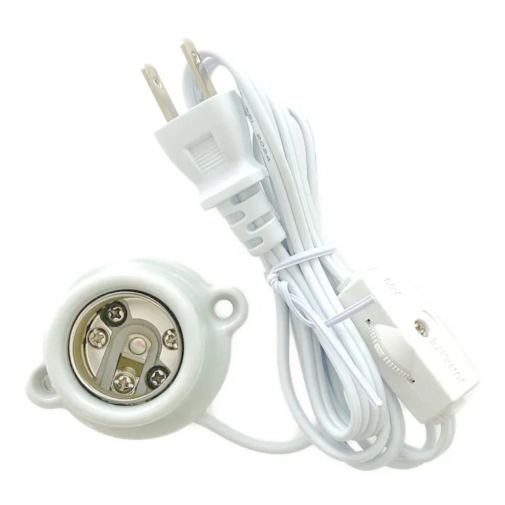 コード付き磁器レセップ E26 中間スイッチ付き 白 1.5mコード HS-L2515ZRS-W 00-7077