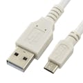 オーム電機 USBケーブル TypeA/microB 2m ホワイト 01-3765(販売終了)