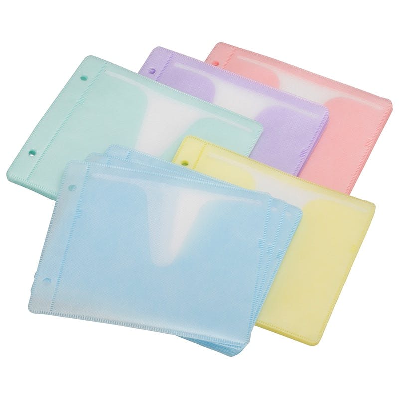 DVD/CD不織布スリーブ 両面収納×50枚 5色 OA-RC2B50-MX 01-3781(販売