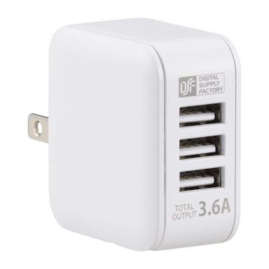 オーム電機 USBアダプター 3口 3.6A(販売終了)