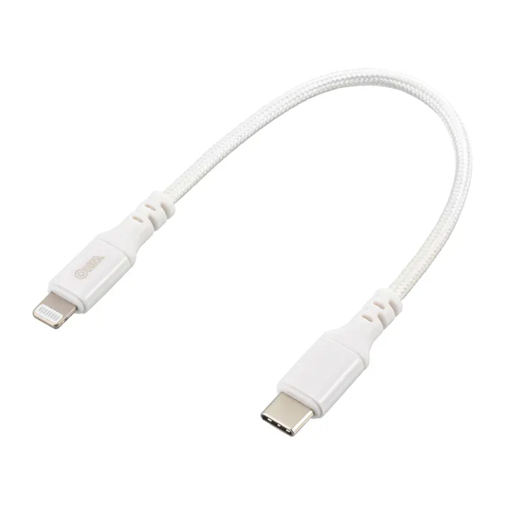 AudioComm 断線に強いライトニングケーブル USB TypeC/Lightning 0.15m SIP-L015ECH-W