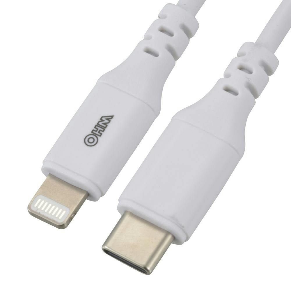 AudioComm TypeC/ライトニングケーブル 1m SIP-L10CH-W 01-7122 ケーブル・コネクタ・アダプター AudioComm TypeC/ライトニングケーブル 1m SIP-L10CH-W 01-7122 ケーブル・コネクタ・アダプター