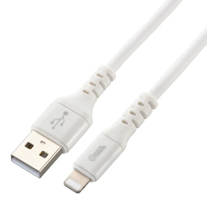SmartComm やわらかケーブル USB Type-A to Lightning 2m ホワイト SIP-L20DAL-W