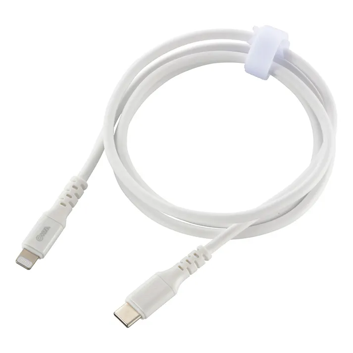 SmartComm やわらかケーブル USB-C to Lightning 1m ホワイト SIP-L10DCL-W