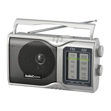 オーム電機 AudioComm AM/FMポータブルラジオ RAD-T208S 03-0961(販売終了)