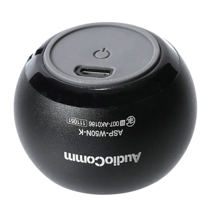 AudioComm ワイヤレスミニスピーカー ブラック ASP-W50N-K