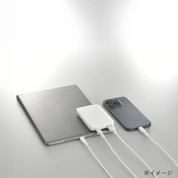 SmartComm モバイルバッテリー 5000mAh ホイップクリーム SMP-MB50-W