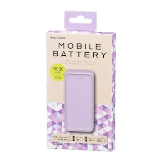 SmartComm モバイルバッテリー 10000mAh ラベンダーミスト SMP-MB100-PU