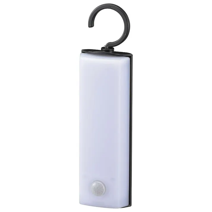 LEDセンサーライト 乾電池式 フック型 LS-B60JF-4 60ルーメン 防犯 人感センサー 光センサー 自宅内玄関・廊下・階段・物置向け