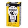 オーム電機 耐震電球 E26 40W クリア TA-55640C 06-0581