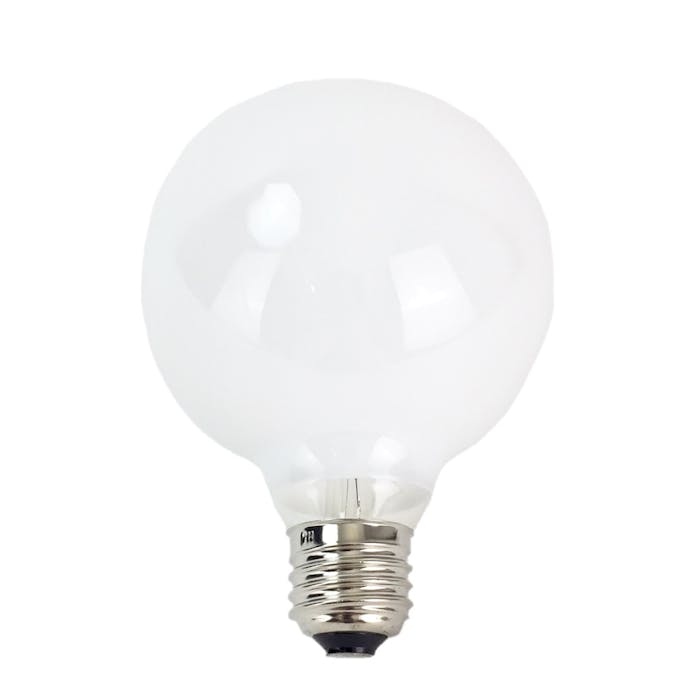 オーム電機 白熱ボール電球 100W E26 G95 ホワイト LB-G9600K-WLL
