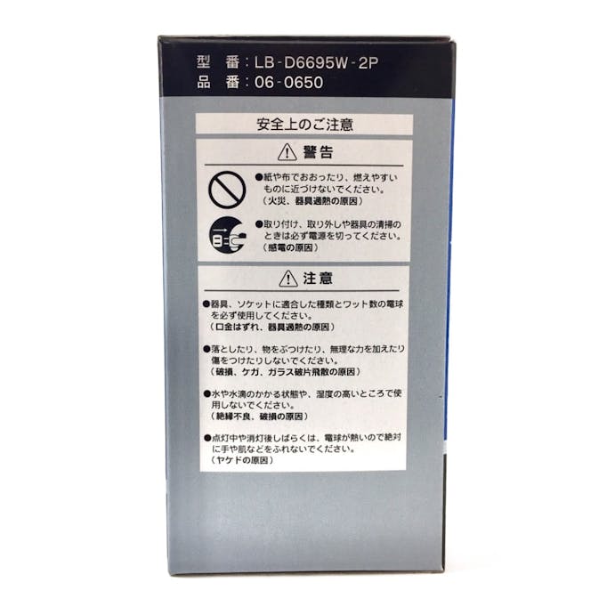 オーム電機 白熱電球 E26 100W ホワイト 2個入 LB-D6695W-2P