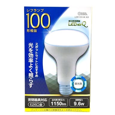 オーム電機 LED電球 レフランプ形 E26 100形相当 昼光色 LDR10D-W A9 06-0792