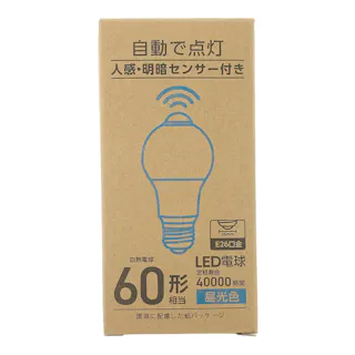 LED電球 E26 60形相当 人感・明暗センサー付 昼光色 LDA7D-G R6C